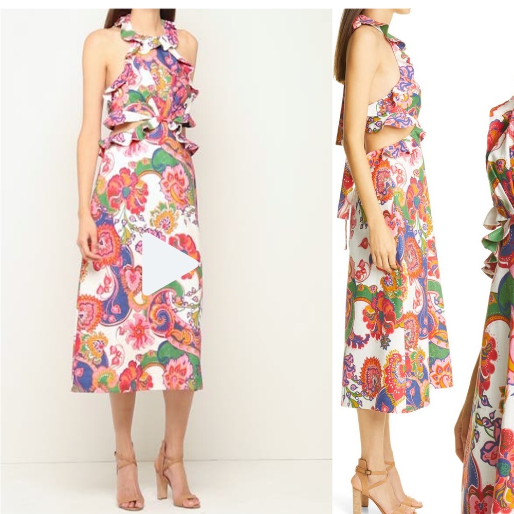 Zimmermann lovestruck paisley midi dress size 0